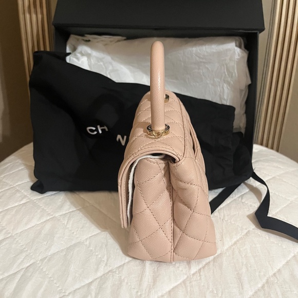 Chanel Extra Mini Pink Quilted Caviar Coco Handle - Picture 7 of 11